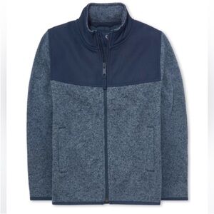 NWT Boys Sweater Fleece Trail Jacket/Full zip Hoodie - Navy Blue - size 14 (XL)